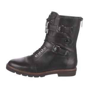 Stuart Weitzman Black calfskin Urbanite combat boot 8.5 - Like New